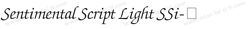 Sentimental Script Light SSi字体转换